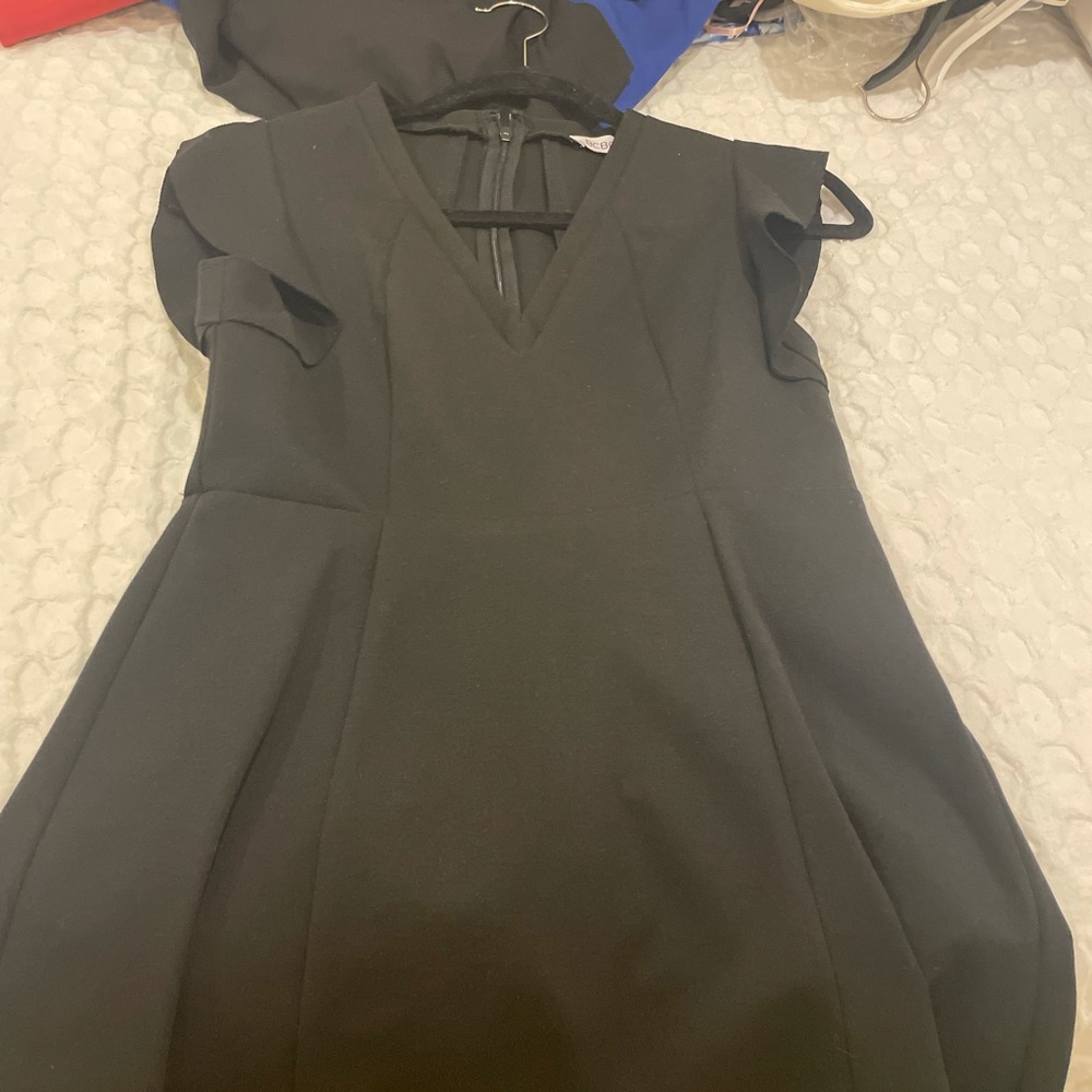 Black bcbg ruffle dress